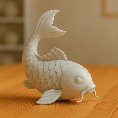 Mô hình cá chép Koi 3D trang trí phong thủy tinh xảo