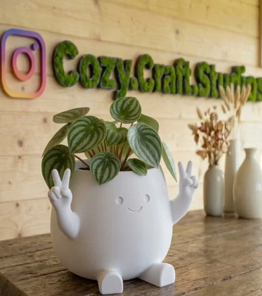 Chậu cây trang trí "Zuki" Peace Planter - Thiết kế dễ thương phong cách Kawaii - Image 3