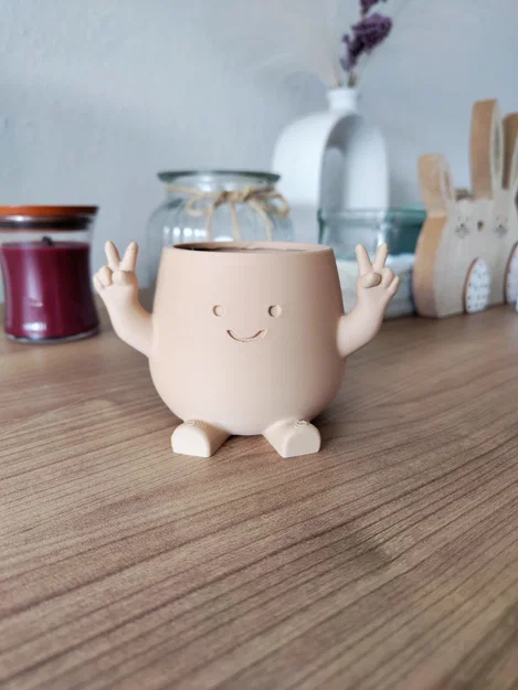Chậu cây trang trí "Zuki" Peace Planter - Thiết kế dễ thương phong cách Kawaii - Image 7