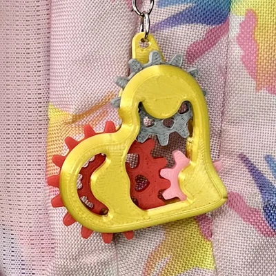 Tri-Geared Heart – Món đồ chơi Fidget/Móc khóa hình trái tim
