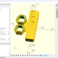 Ngàm gắn HSW (Honeycomb Storage Wall) dùng miếng dán Command (hỗ trợ tham số OpenSCAD) - Thumbnail 2