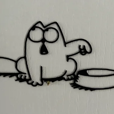 Tranh treo tường 3D hình chú mèo Simon's Cat cực dễ thương