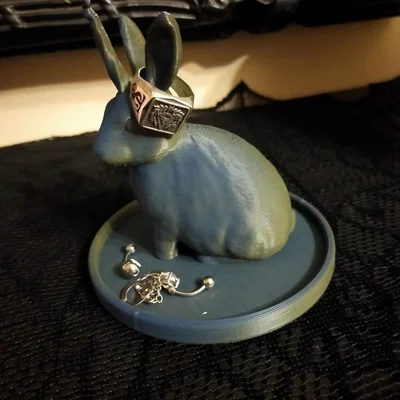 Giá đỡ trang sức UNICORN Rabbit Ring Holder in 3D đáng yêu