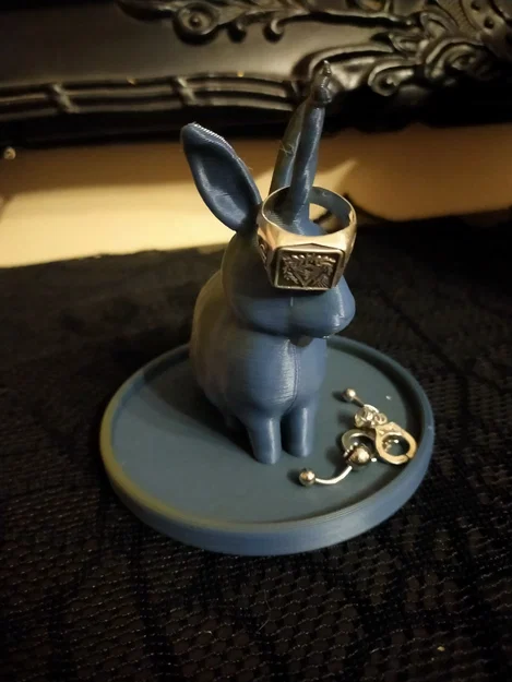 Giá đỡ trang sức UNICORN Rabbit Ring Holder in 3D đáng yêu - Image 3