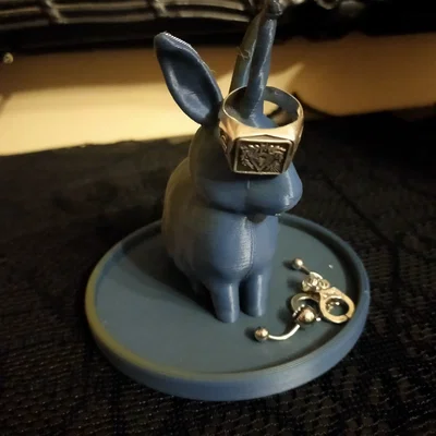Giá đỡ trang sức UNICORN Rabbit Ring Holder in 3D đáng yêu