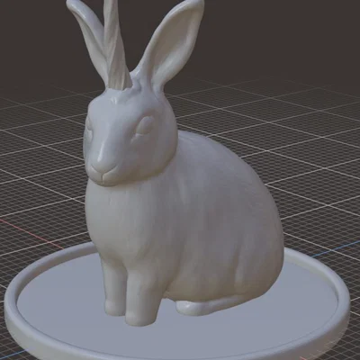 Giá đỡ trang sức UNICORN Rabbit Ring Holder in 3D đáng yêu