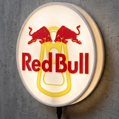 Đèn treo tường Red Bull & Logo Red Bull 3D