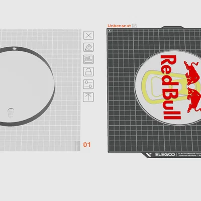 Đèn treo tường Red Bull & Logo Red Bull 3D