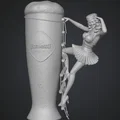 Mô hình 3D Pin-Up Girl bên ly bia độc đáo cho người sưu tầm - Thumbnail 1