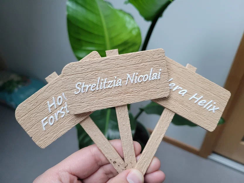 Bảng tên gỗ trang trí chậu cây - Image 1