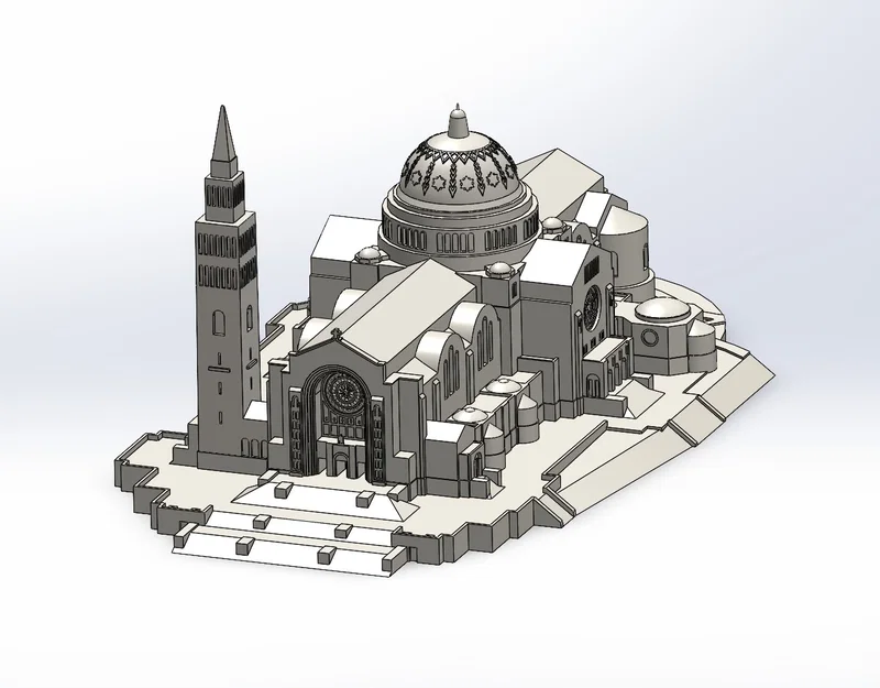 Mô hình 3D Basilica of the National Shrine of the Immaculate Conception - Image 1