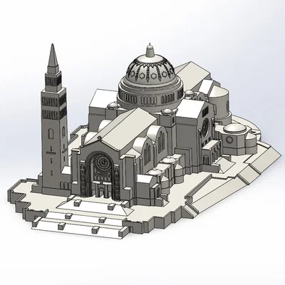 Mô hình 3D Basilica of the National Shrine of the Immaculate Conception