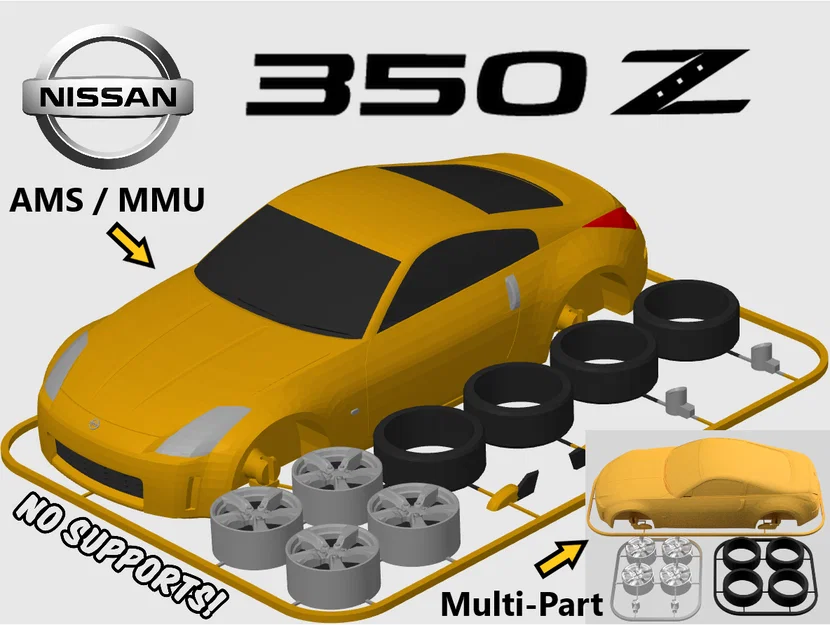 Nissan 350Z Kit Card (Tỷ lệ 1:24) - Image 1