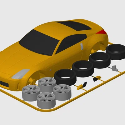 Nissan 350Z Kit Card (Tỷ lệ 1:24)