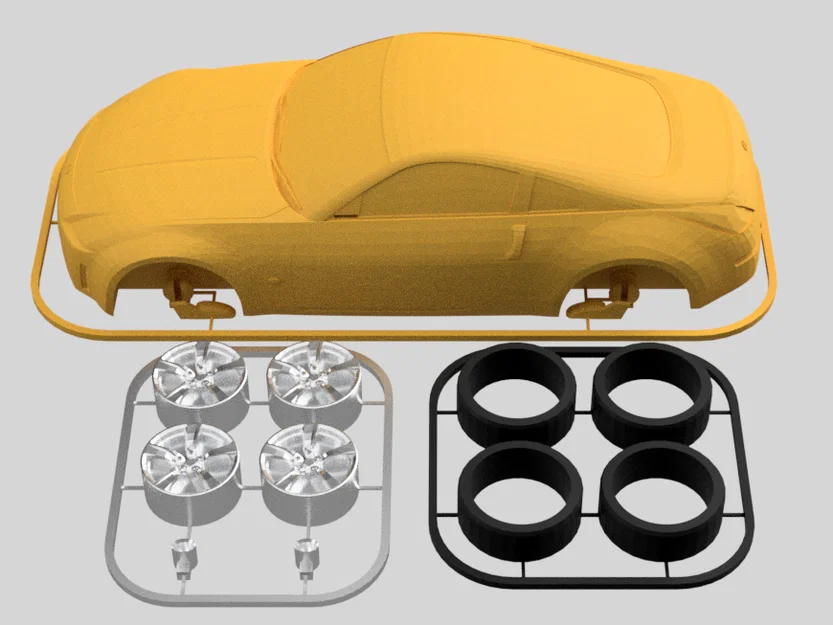 Nissan 350Z Kit Card (Tỷ lệ 1:24) - Image 8