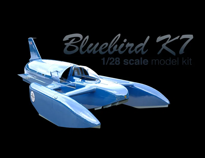 Mô hình lắp ráp tàu siêu tốc Bluebird K7 Hydroplane - Image 1