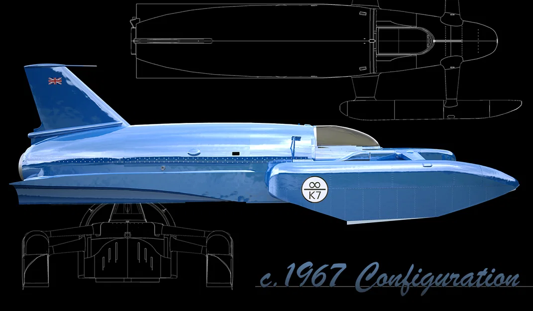 Mô hình lắp ráp tàu siêu tốc Bluebird K7 Hydroplane - Image 2