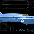 Mô hình lắp ráp tàu siêu tốc Bluebird K7 Hydroplane - Thumbnail 2