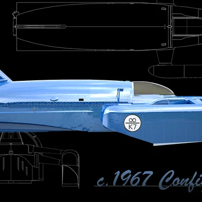 Mô hình lắp ráp tàu siêu tốc Bluebird K7 Hydroplane