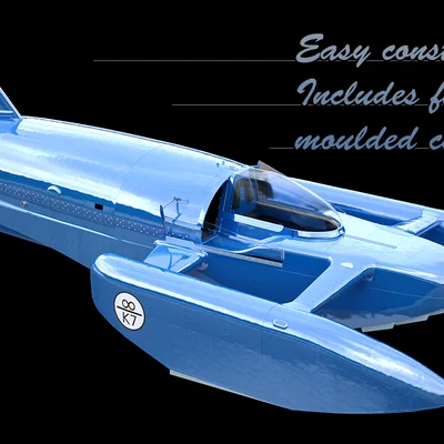 Mô hình lắp ráp tàu siêu tốc Bluebird K7 Hydroplane