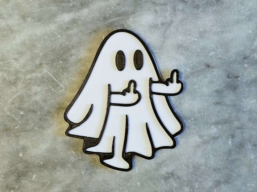 Mô hình huy hiệu con ma (Ghost Badge) vui nhộn in 3D độc đáo - Image 1
