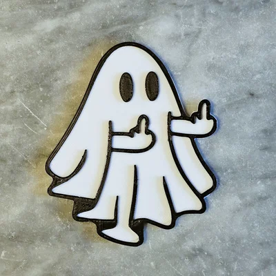 Mô hình huy hiệu con ma (Ghost Badge) vui nhộn in 3D độc đáo