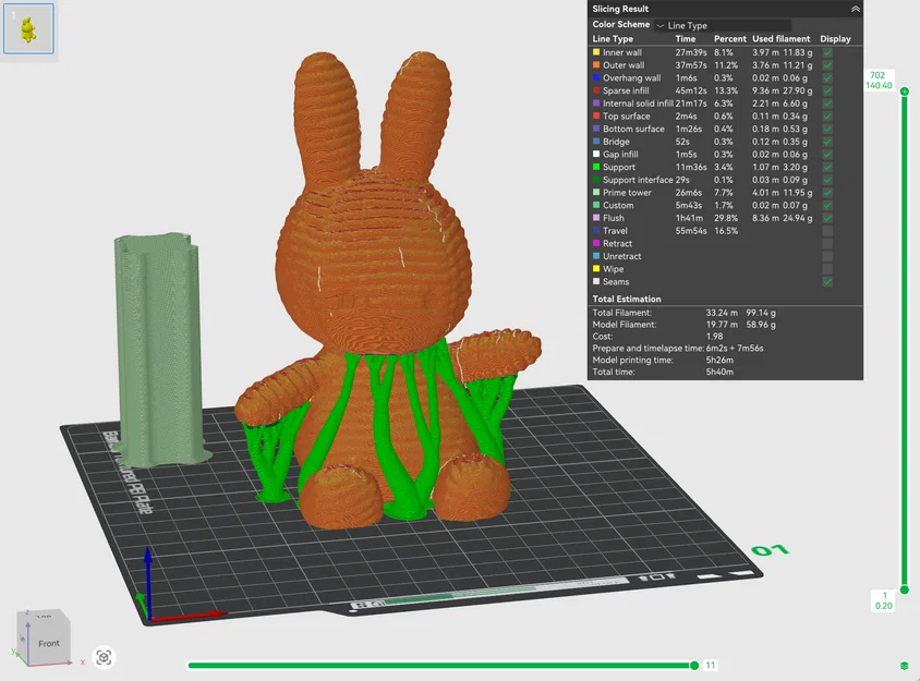 Mô hình thỏ nhung Corduroy Bunny (từ bản quét 3D) - Image 3