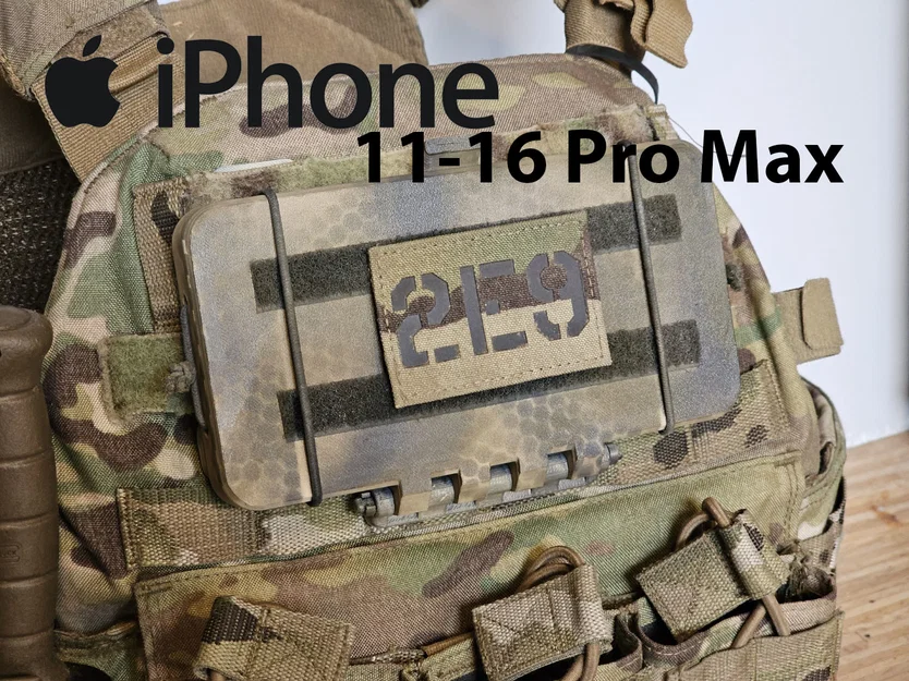 Ngàm gắn điện thoại chuẩn Molle (Iphone 11-16 Pro Max) - Không cần ốc vít, không cần support - Image 1