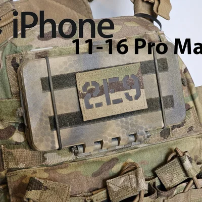 Ngàm gắn điện thoại chuẩn Molle (Iphone 11-16 Pro Max) - Không cần ốc vít, không cần support