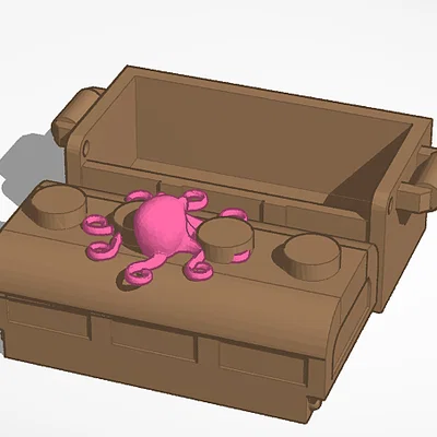 Hộp Đựng Đồ Lego Hình Bạch Tuộc - Mô Hình In 3D Độc Đáo