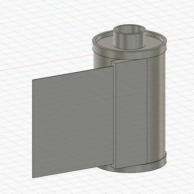 Mô hình 3D vỏ cuộn phim 35mm tiêu chuẩn cho thiết kế máy ảnh