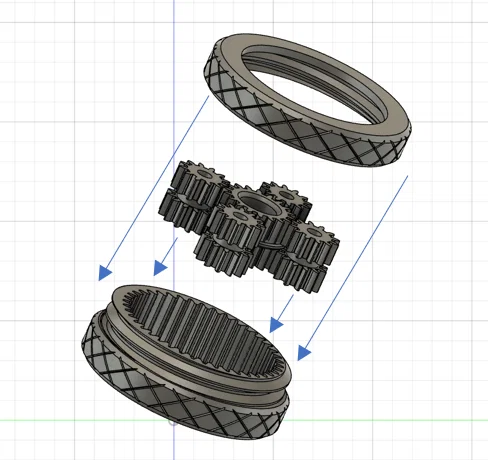 Fidget Spinner Bánh Răng Hành Tinh Tùy Chỉnh - Straight Cut Gear - Image 5