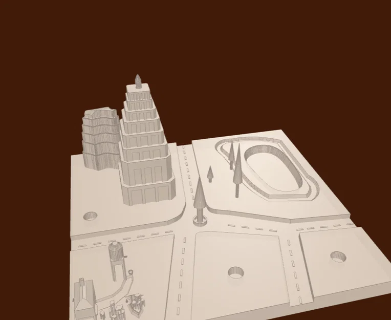 Mô hình kiến trúc thành phố thu nhỏ City (File STL 3D) - Image 1