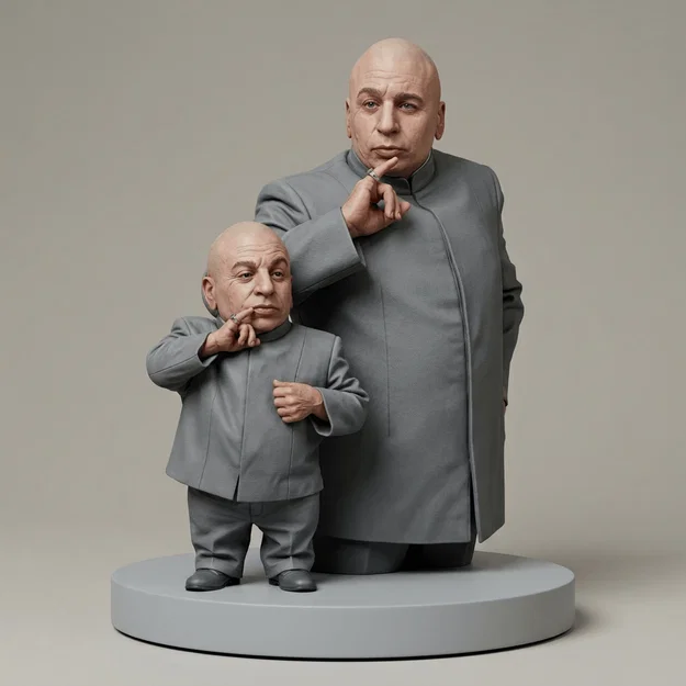 Mô hình 3D Dr. Evil và Mini Me độc đáo cho người hâm mộ - Image 1