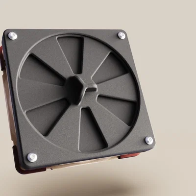 Nắp đậy cửa gió có thể đóng mở cho quạt 120mm