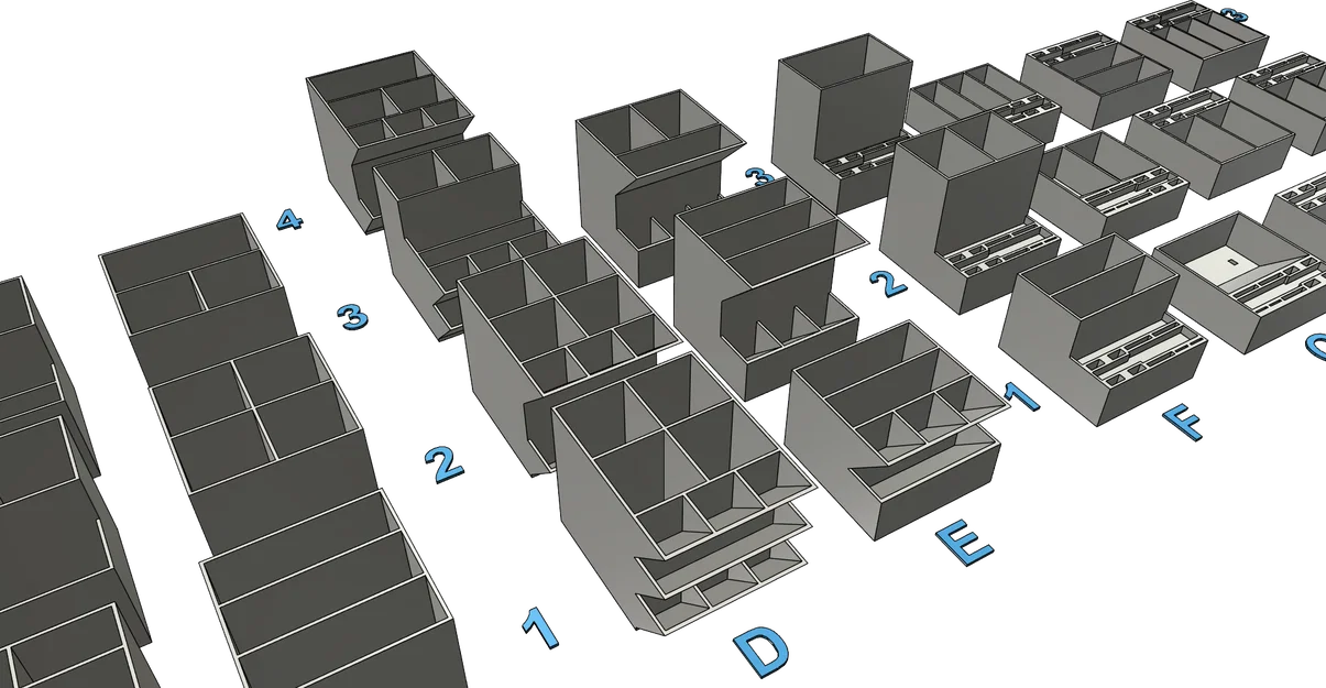 Bộ khay đựng đồ dùng văn phòng, ống cắm bút để bàn, in 3D dễ dàng không cần support - Image 5