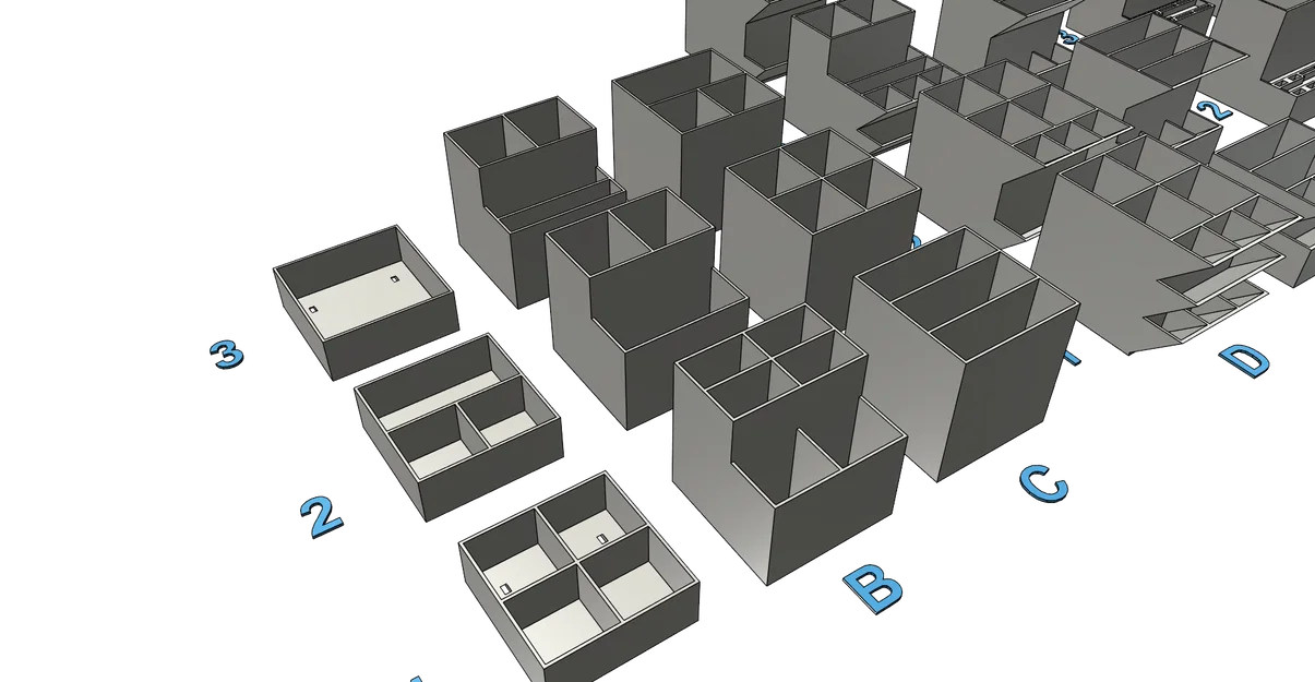 Bộ khay đựng đồ dùng văn phòng, ống cắm bút để bàn, in 3D dễ dàng không cần support - Image 6