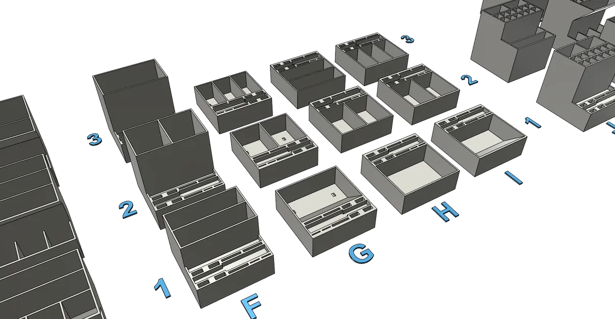 Bộ khay đựng đồ dùng văn phòng, ống cắm bút để bàn, in 3D dễ dàng không cần support - Image 7