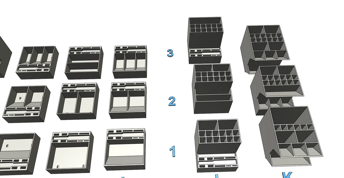 Bộ khay đựng đồ dùng văn phòng, ống cắm bút để bàn, in 3D dễ dàng không cần support - Image 8