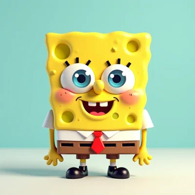 Mô hình 3D SpongeBob SquarePants - Chú bọt biển đáng yêu