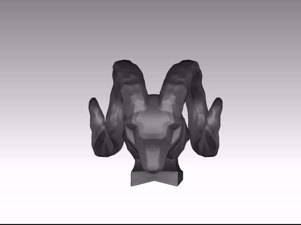 Tượng trang trí đầu dê Dodge RAM in 3D phong cách mạnh mẽ - Image 2