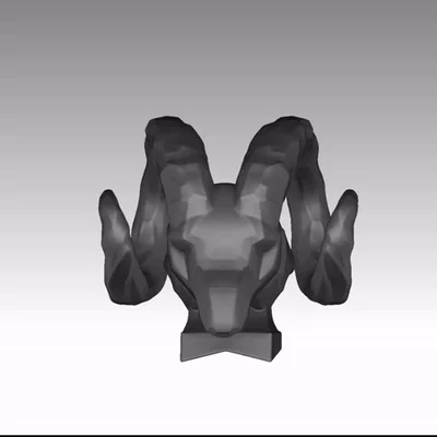 Tượng trang trí đầu dê Dodge RAM in 3D phong cách mạnh mẽ