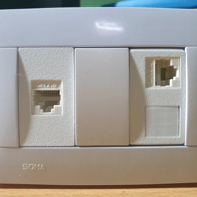 Module Keystone RJ45 Cat.6 in 3D cho mặt ổ cắm Soma