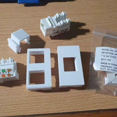 Module Keystone RJ45 Cat.6 in 3D cho mặt ổ cắm Soma