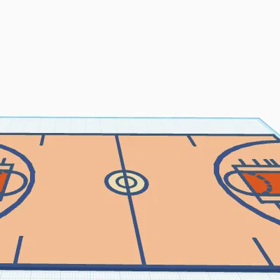 Mô hình sân bóng rổ 3D đẹp mắt cho góc làm việc