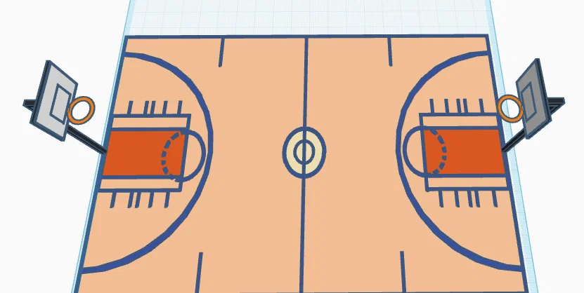 Mô hình sân bóng rổ 3D đẹp mắt cho góc làm việc - Image 3