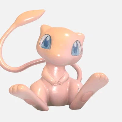 Mô hình Mew Pokémon đáng yêu - Mẫu in 3D trang trí siêu dễ thương