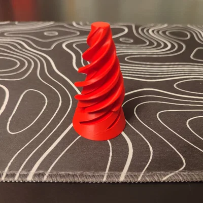 Mô hình hình nón xoắn Spiral cone - Đồ chơi Fidget xả stress in 3D