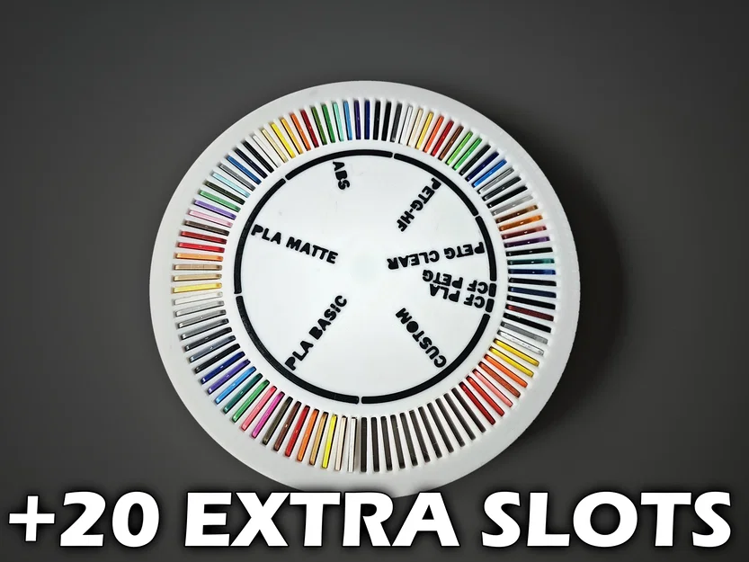 Bộ xoay đựng mẫu nhựa Bambu (100 khe) - Có dán nhãn - Image 1