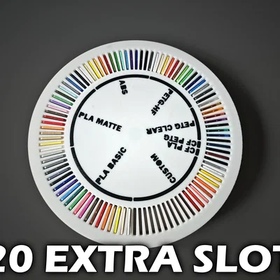 Bộ xoay đựng mẫu nhựa Bambu (100 khe) - Có dán nhãn